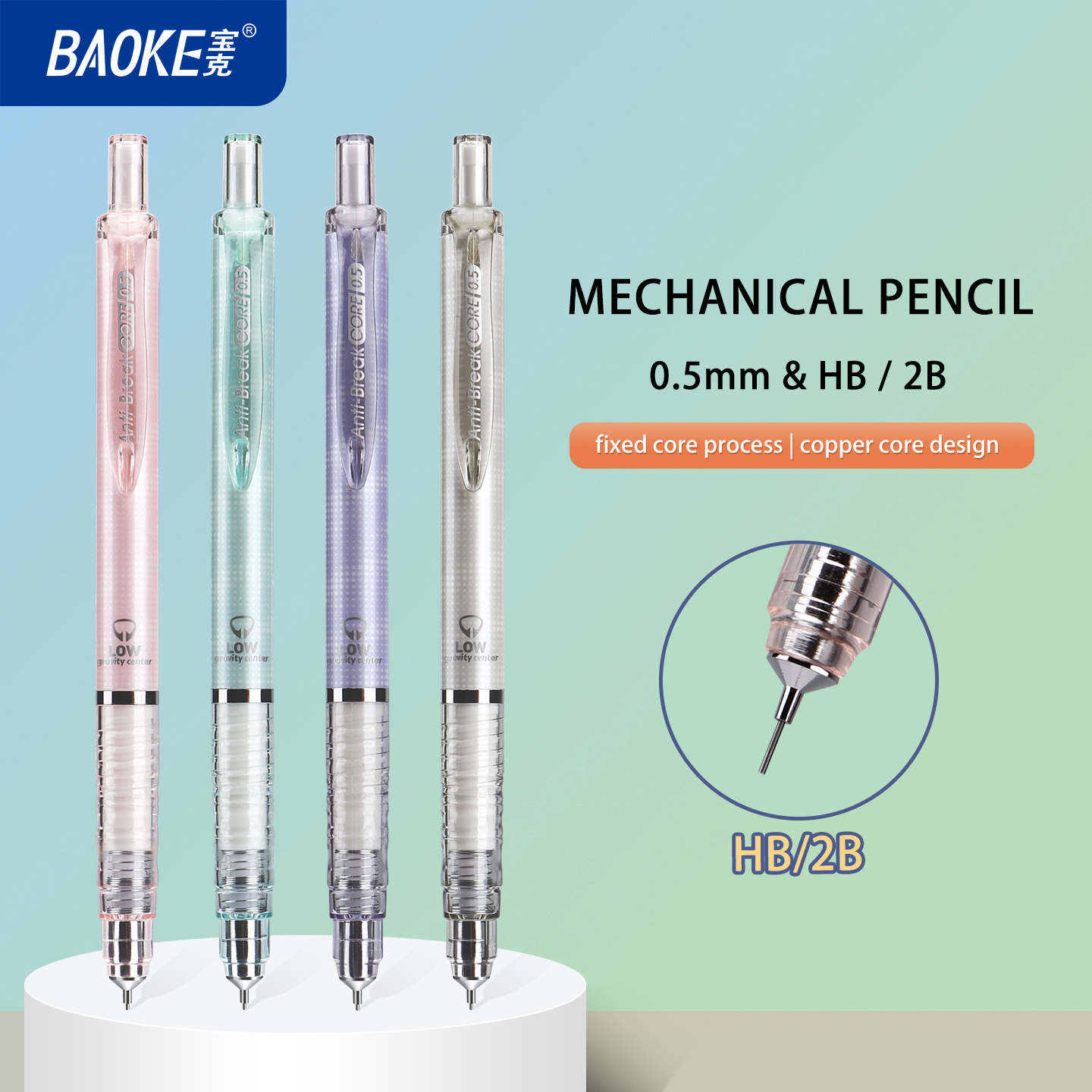Mechanical Pencil 0.3 - BAOKE 0.5 HB/2B Mechanical Pencil 4