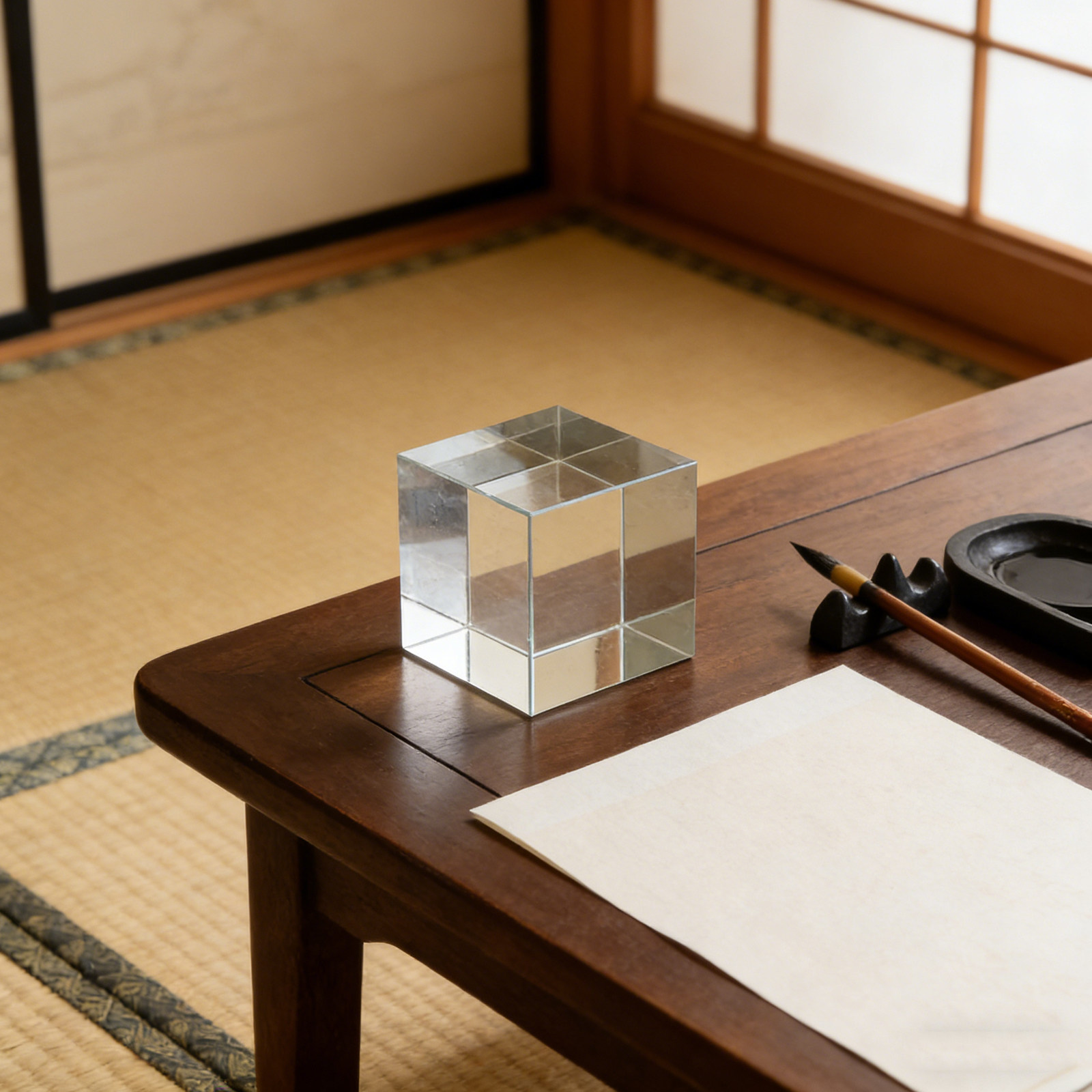 Paper Weight Crystal - Square Crystal Paperweight Clear Heavy Decorative