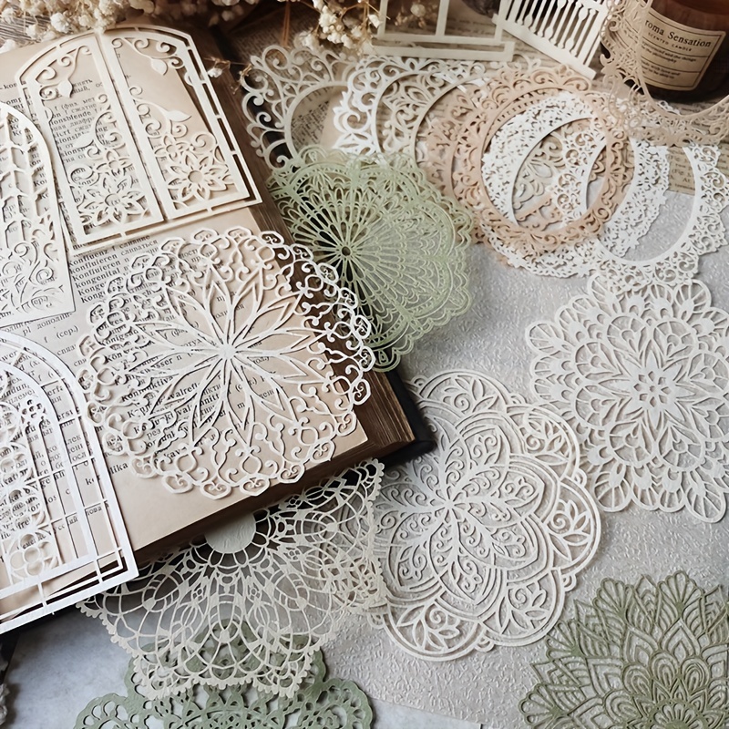 10 pcs Vintage Lace Hollow Mat - Ink Blotter Paper ulasan dan harga