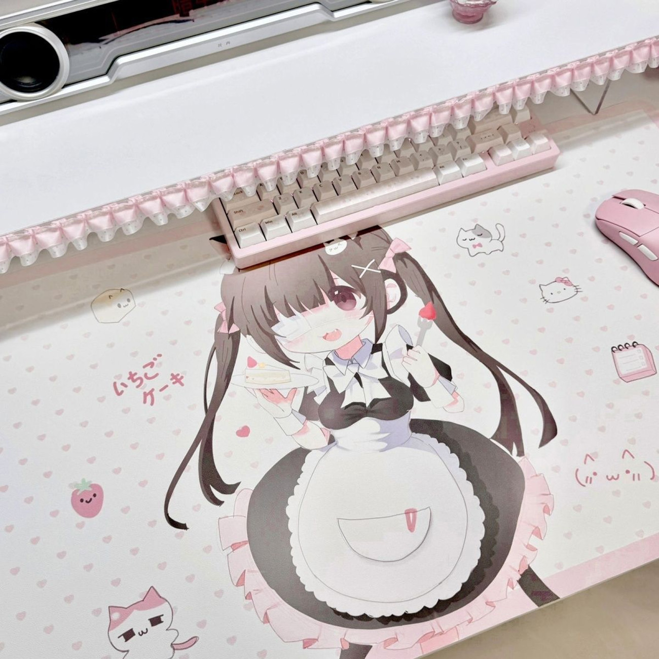 Cute Anime Maid Girl PU Leathe - Leather Desk Pad ulasan dan harga