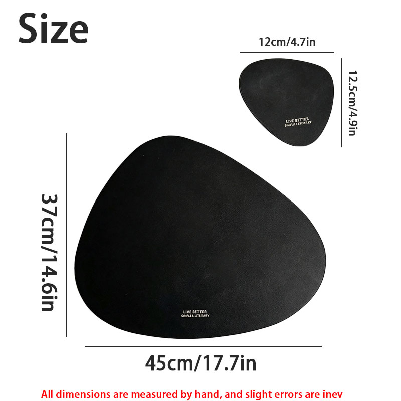 2/4/8/12pcs Teardrop Leather P - Leather Desk Pad ulasan dan harga