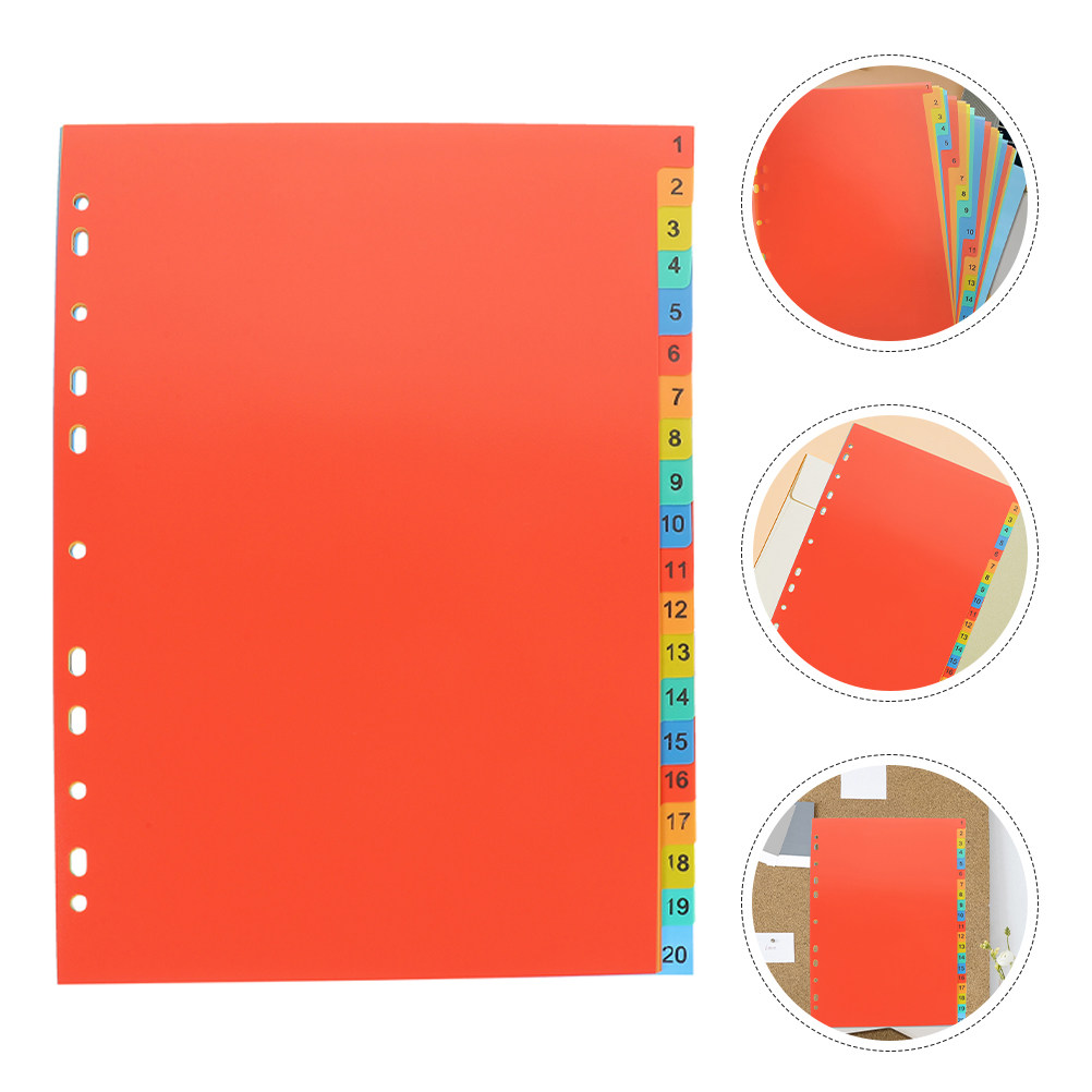 2Sets Plastic Index Dividers L - Tab Divider A4 ulasan dan harga