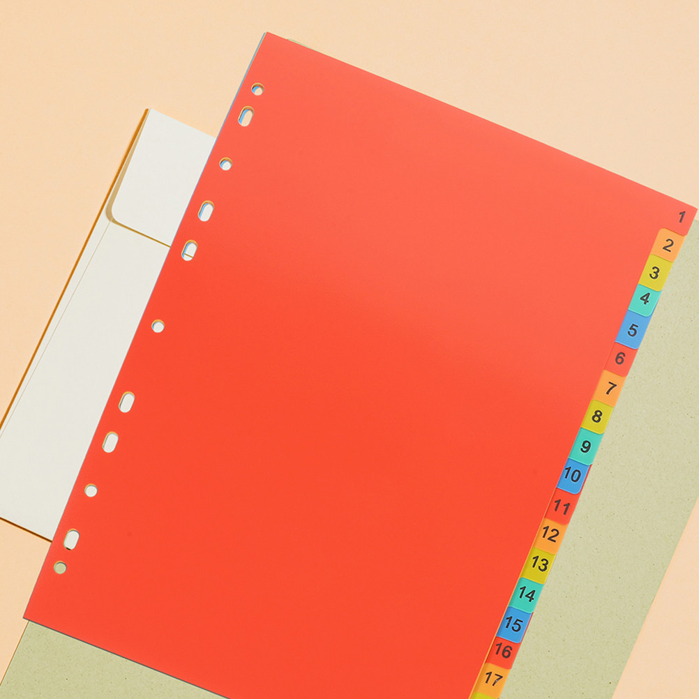 2Sets Plastic Index Dividers L - Tab Divider A4 ulasan dan harga