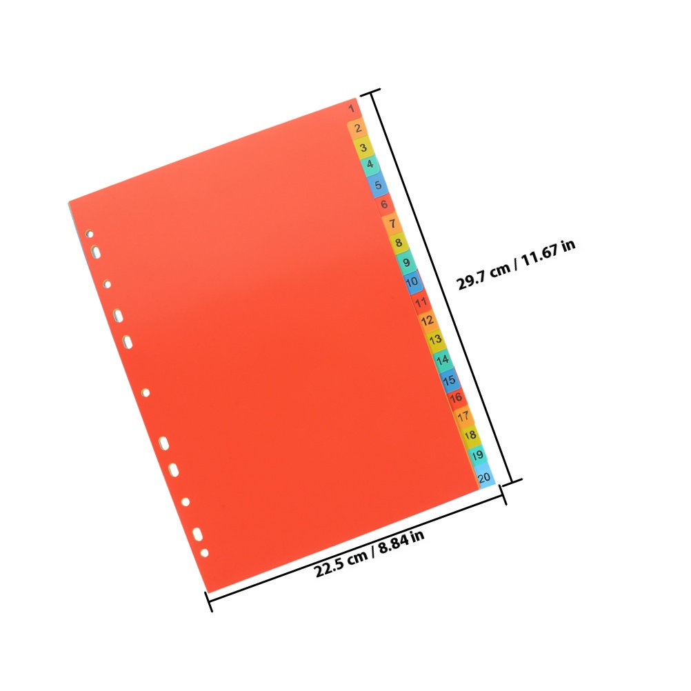 2Sets Plastic Index Dividers L - Tab Divider A4 ulasan dan harga