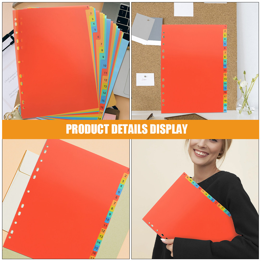 2Sets Plastic Index Dividers L - Tab Divider A4 ulasan dan harga