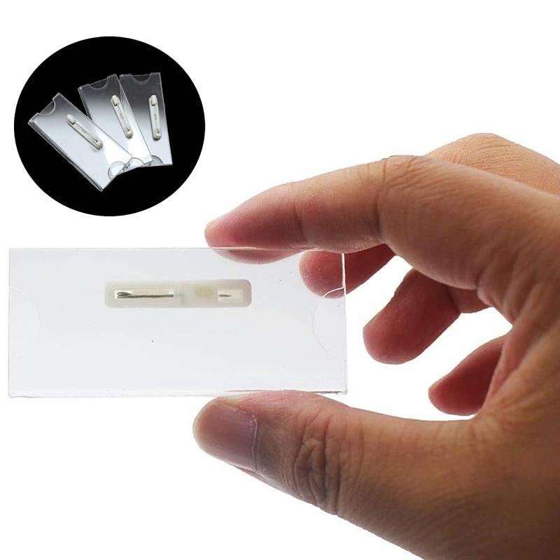 Clear Safety Pin Clip Brooch U - Index Card Holder ulasan dan harga