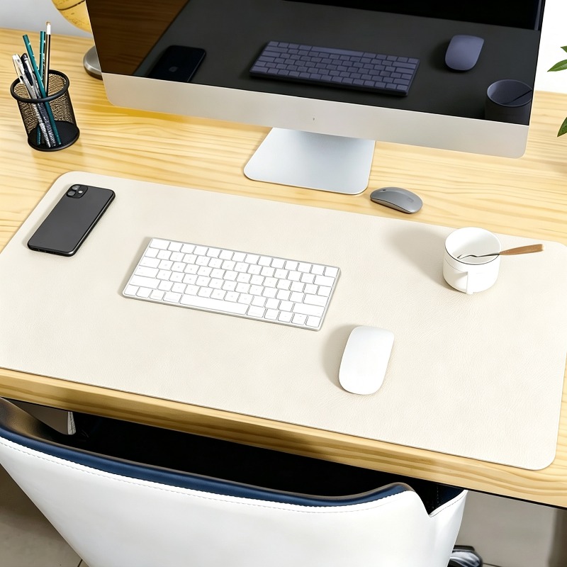 1pc Large Faux Leather Mouse P - Leather Desk Pad ulasan dan harga