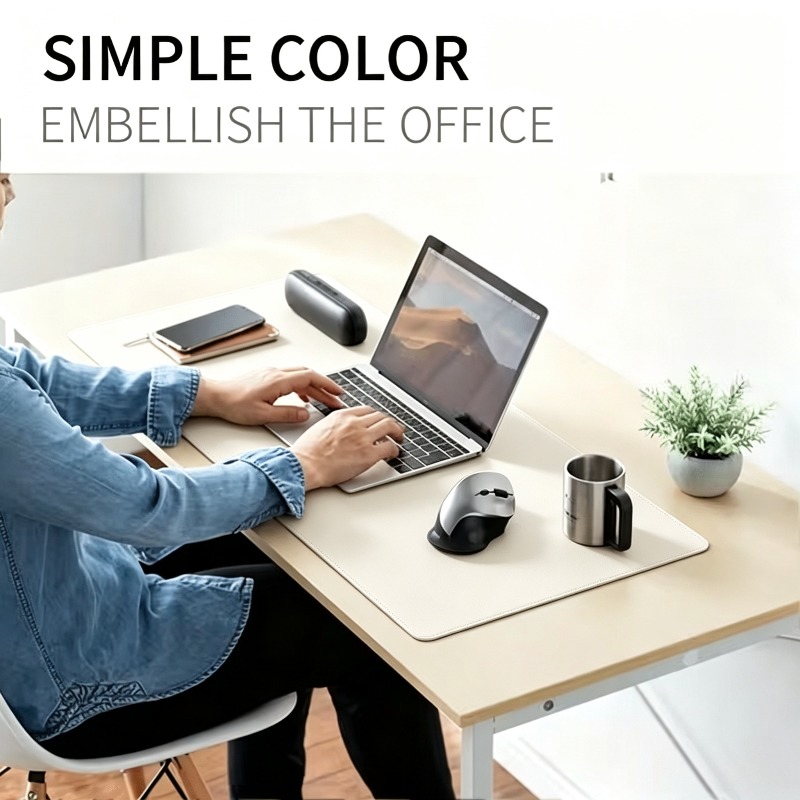 1pc Large Faux Leather Mouse P - Leather Desk Pad ulasan dan harga