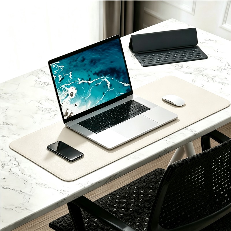 1pc Large Faux Leather Mouse P - Leather Desk Pad ulasan dan harga