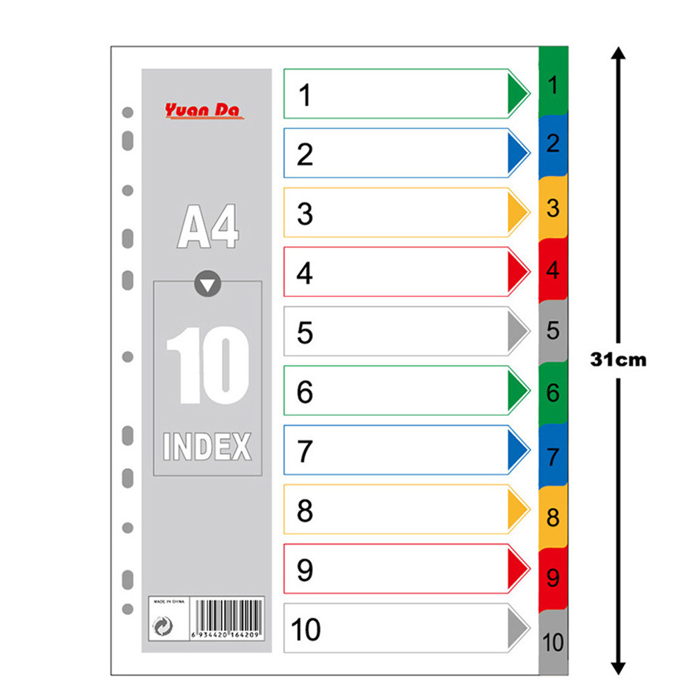 A4 Index Tab Dividers 40 Pack  - Tab Divider A4 ulasan dan harga