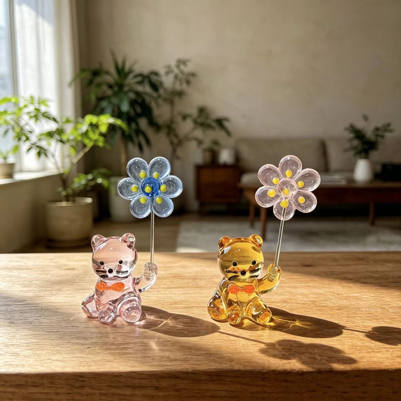 Japanese-Style Glass Kitten Pa - Paper Weight Crystal ulasan dan harga