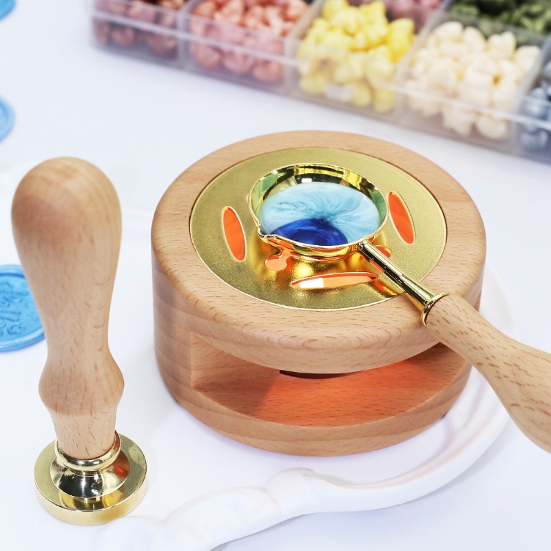 Wax Seal Furnace Kit, Wooden M - Wax Seal Stamp Set ulasan dan harga