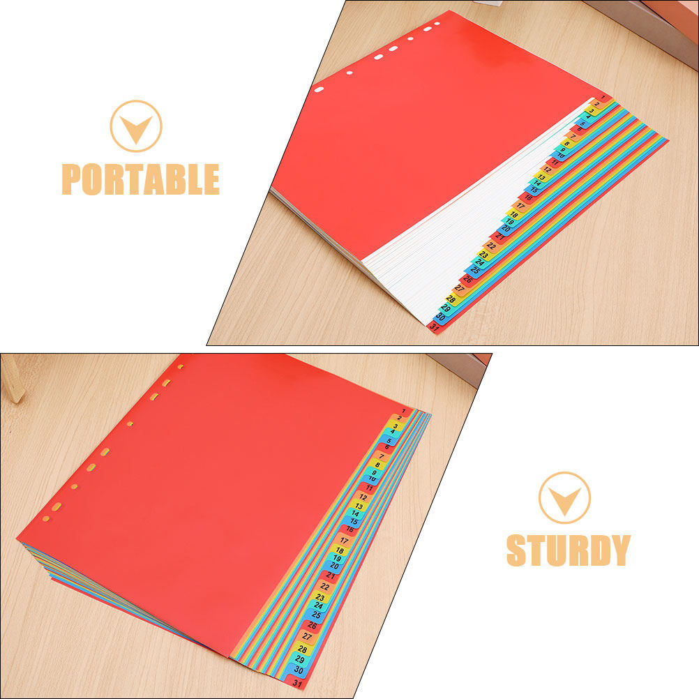 2Sets A4 Plastic Index Page Di - Tab Divider A4 ulasan dan harga