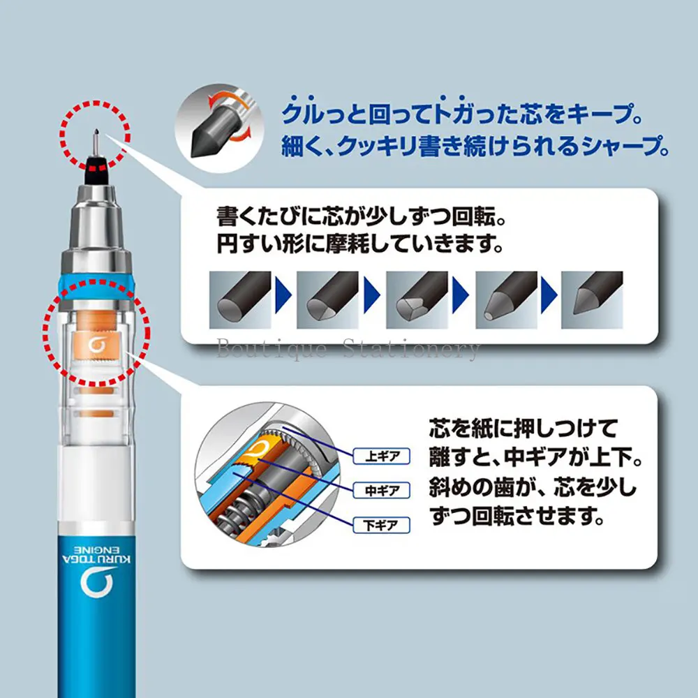 Japan UNI Kuru Toga Mechanical - Mechanical Pencil 0.3 ulasan dan harga